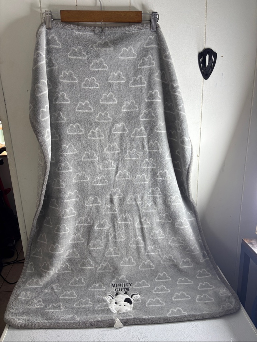 Gray Cloud Baby Blanket